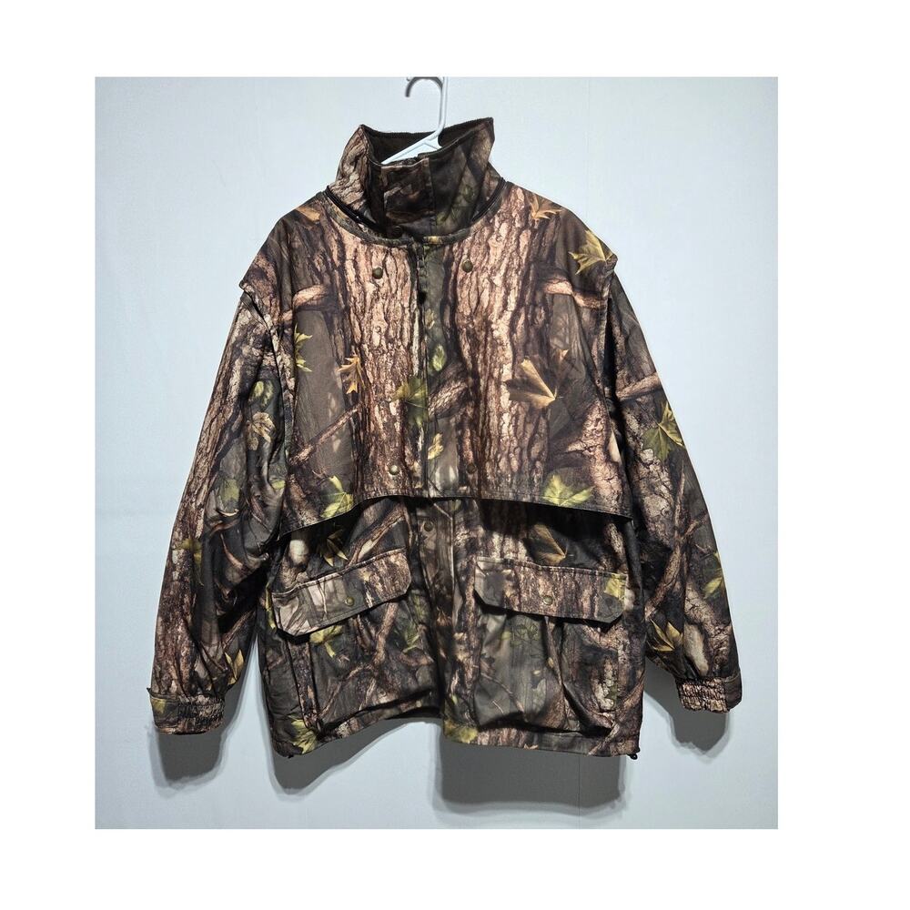 Master Sportsman Vintage Camo Men's Double Lined Hunting Jacket Size Large